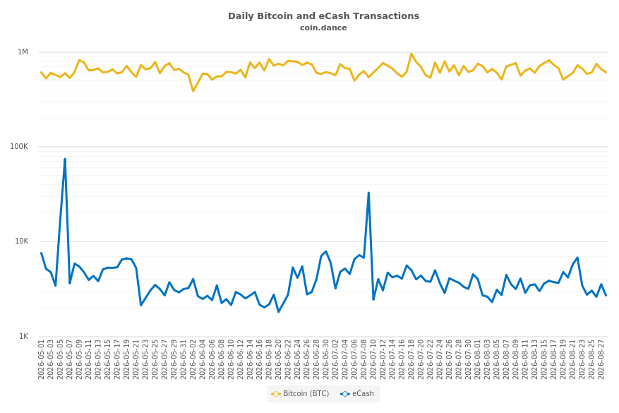 Bitcoin and eCash Transactions